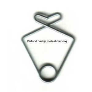 Crochet de plafond paperclip avec œillet T24/T15