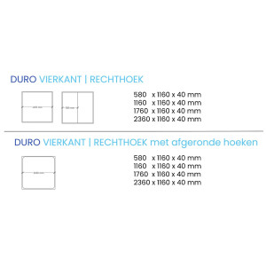 Îlots en feutre Duro RECTANGLE  (Blanc/Gris/Noir)