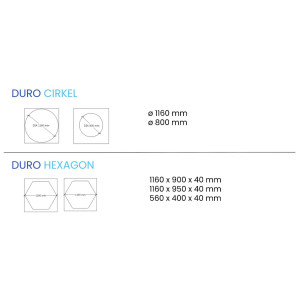 Duro Felt Islands ROUND (White/Grey/Black)