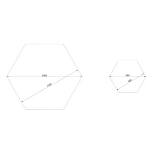 Duro Felt-Eilanden HEXAGON (Wit/Grijs/Zwart)