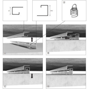Suspension kit ceiling (Direct mounting)